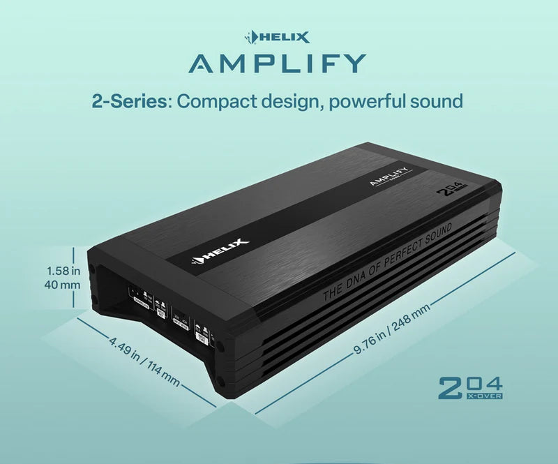 HELIX AMPLIFY 204 X-Over 24V installed application example 24 volt car audio amplifier – by MC Audio Sydney