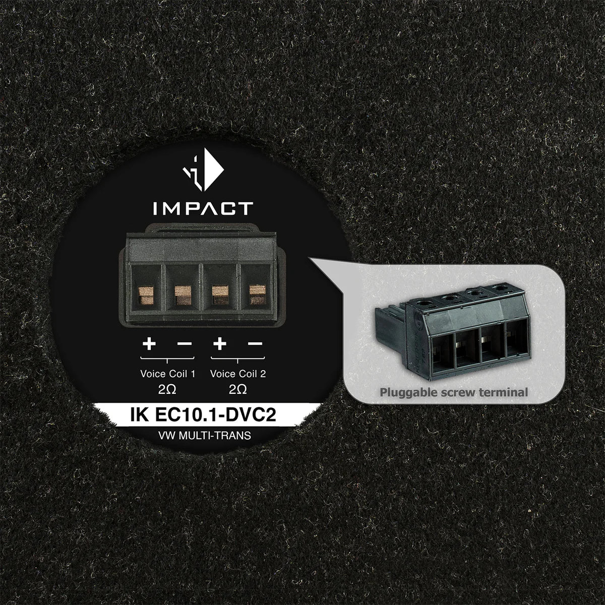 HELIX IK EC10.1-DVC2 installed application example sealed subwoofer box VW T5 T6 – by MC Audio Sydney