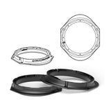 Complete adapter pair enabling OEM-style speaker upgrades.