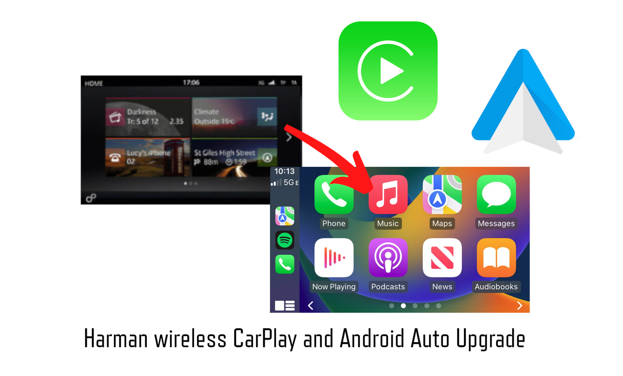 Land Rover & Jaguar 2015–2018 Harman Wireless Apple CarPlay & Android Auto MMI Integration Kit