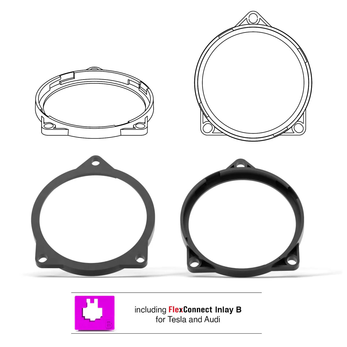 HELIX FlexMount CFMK100 lightweight adapter construction detail – by MC Audio Sydney