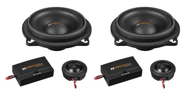 MATCH UP C42BMW-FRT.1 - 4" 2-Way PnP Compo Speaker Set, BMW & MINI Type 1 | 4Ω by MATCH | MC Audio S