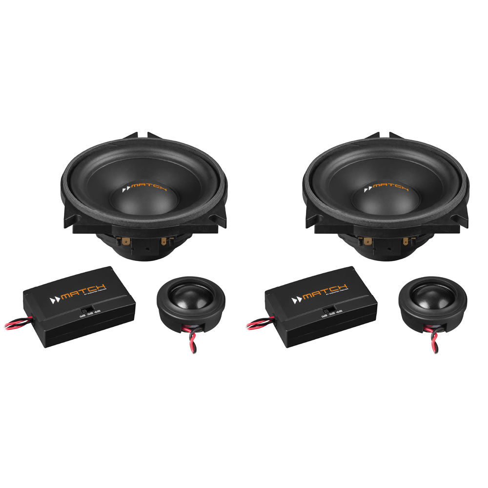MATCH UP C42BMW-FRT.3 - 4" 2-Way PnP Compo Speaker Set, BMW & MINI Type 3 | 4Ω by MATCH | MC Audio S