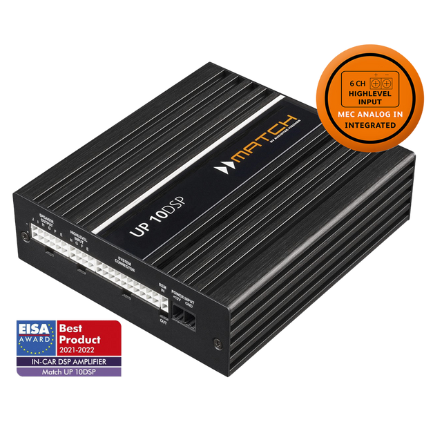 MATCH UP 10DSP With MEC ANALOG IN - 10 Channel PnP DSP Amplifier | 10 High-Level Inputs by MATCH | M