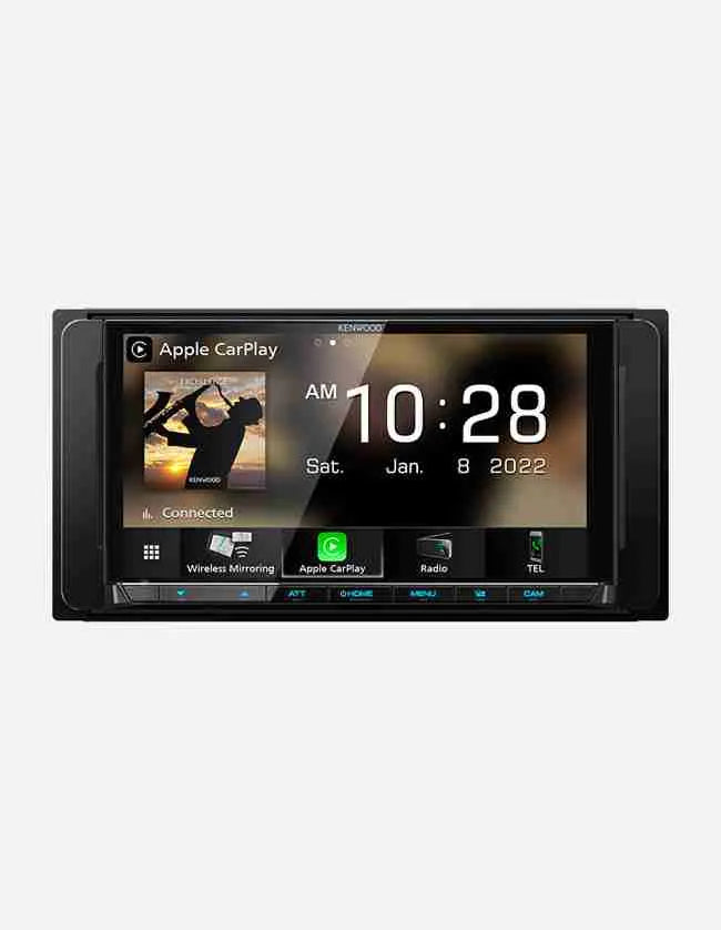 Kenwood DMX9021S interface home screen – wireless CarPlay and Android Auto multimedia display by MC Audio Sydney