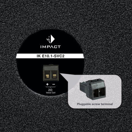 HELIX IK E10.1-SVC2 vented enclosure port and terminal detail 10 inch subwoofer – by MC Audio Sydney