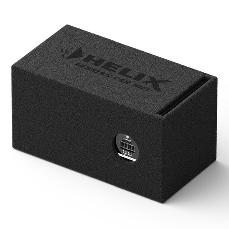 HELIX IK EB6.1 DVC2 bass reflex port and enclosure detail 6 inch subwoofer box – by MC Audio Sydney