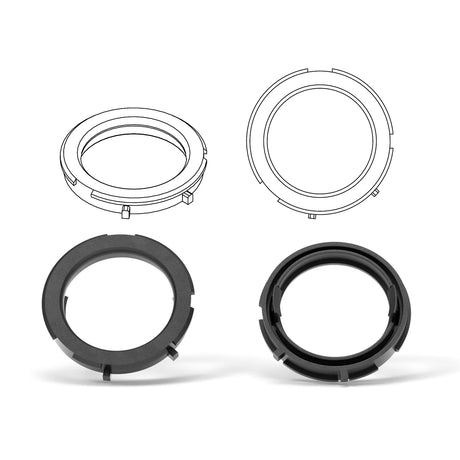 HELIX FlexMount CFMK20 adapter side profile and depth detail – MC Audio Sydney