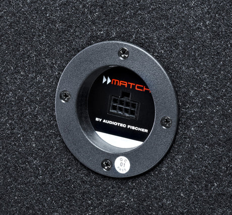 MATCH PP 8E-Q rear view – 8” 200W RMS vented subwoofer enclosure | 4×3Ω by MC Audio Sydney