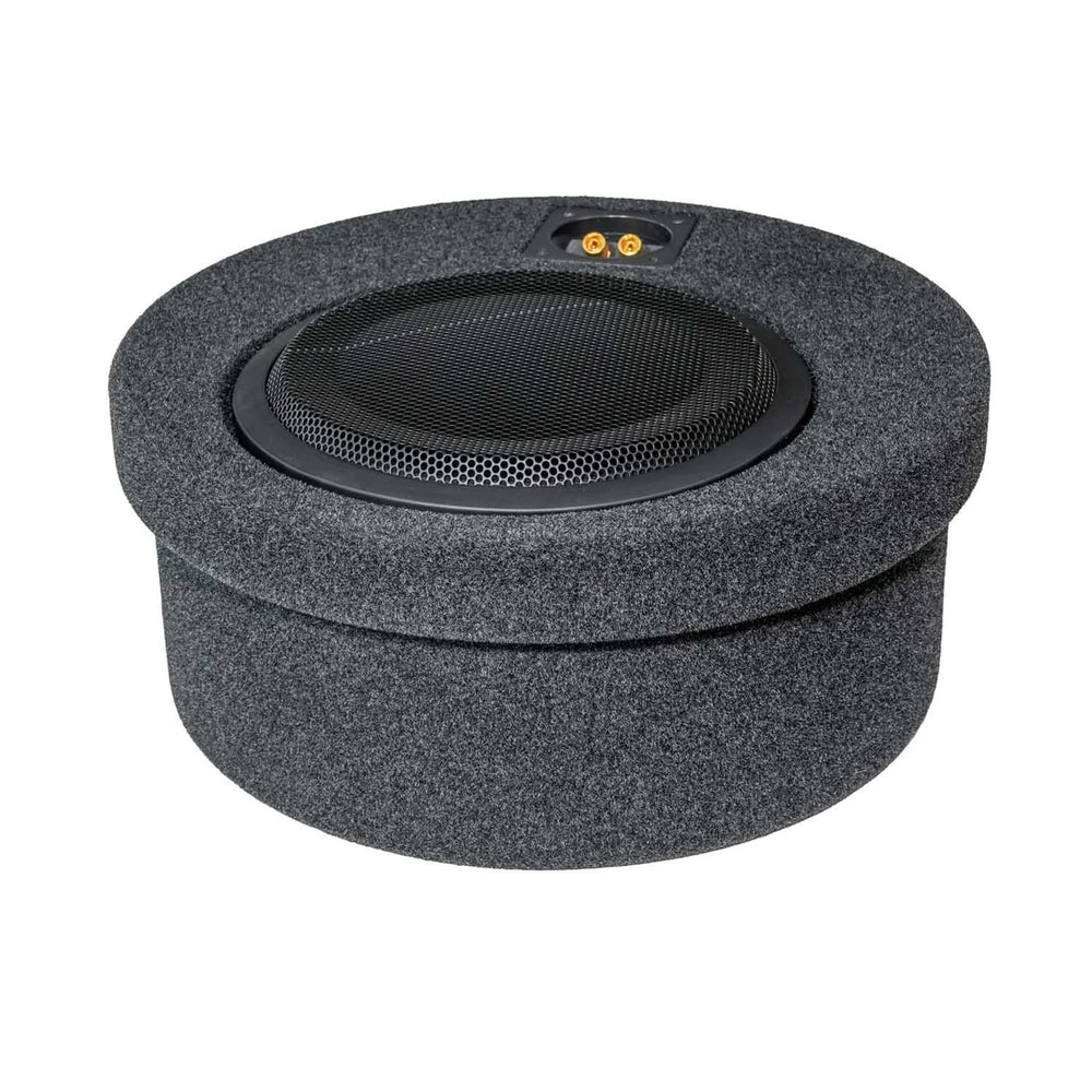 BASSER 17 inch spare wheel 10 inch subwoofer enclosure MDF construction – MC Audio Sydney