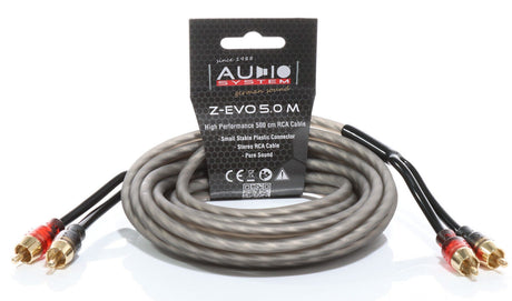 Audio System Z-EVO 5.0M high-performance OFC RCA interconnect cable 5 metres – premium audio link by MC Audio Sydney