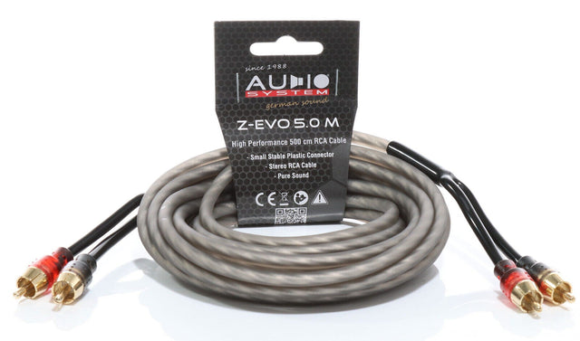 Audio System Z-EVO 5.0M high-performance OFC RCA interconnect cable 5 metres – premium audio link by MC Audio Sydney