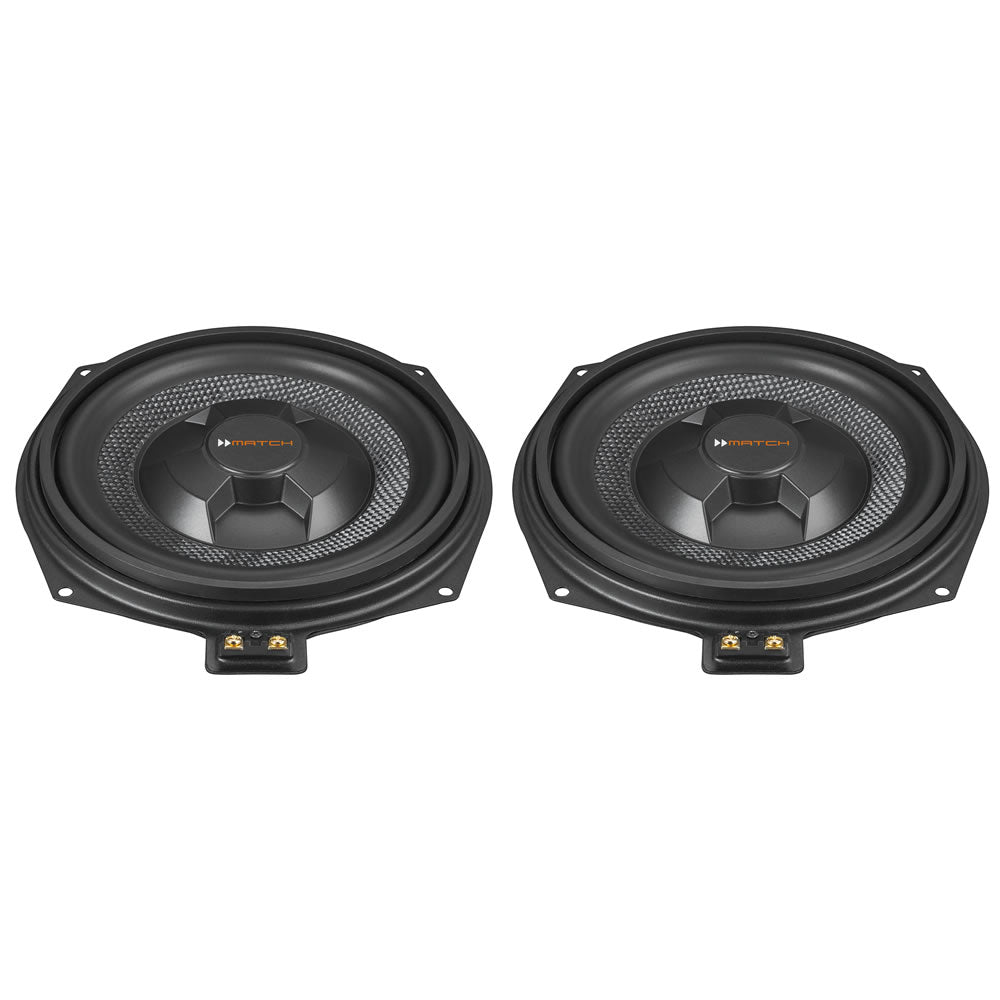 MATCH UP W8BMW-S 8 inch Plug and Play under-seat subwoofer pair for BMW and MINI 2Ω – MC Audio Sydney