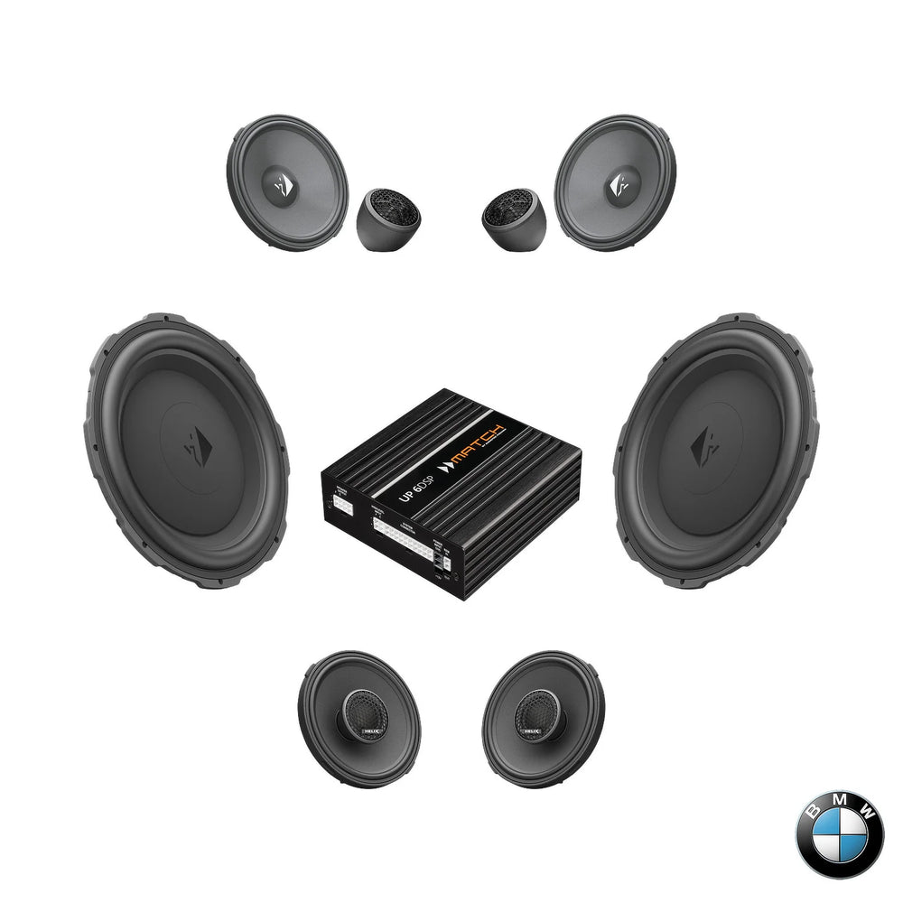 HELIX Ci3 Ci5 speaker, underseat subwoofer and DSP amplifier upgrade package for BMW F Generation Basic Sound with tweeter pods required – MC Audio Sydney