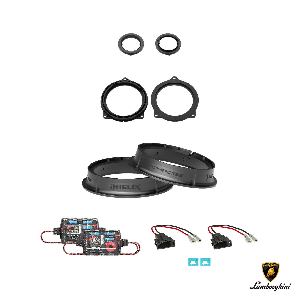 HELIX Ci3 DSP amplified speaker upgrade for Lamborghini Huracán OEM sound system – MC Audio Sydney