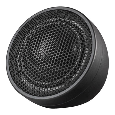 HELIX PR ATP25 aluminum tweeter pod close-up showing premium finish and mounting detail – by MC Audio Sydney