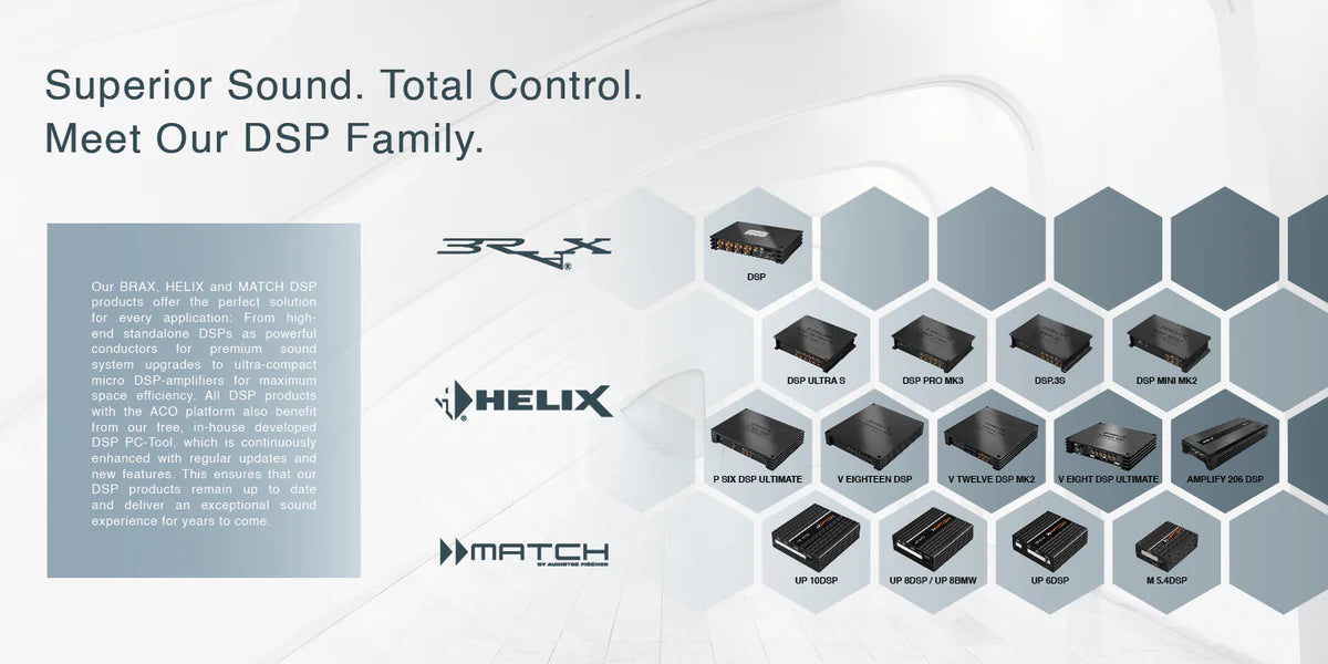 DSP PC-Tool 6 sound tuning workflow and setup brochure – by MC Audio Sydney