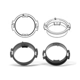 HELIX FlexMount CFMK25 speaker adapter rear view with mounting geometry – by MC Audio Sydney