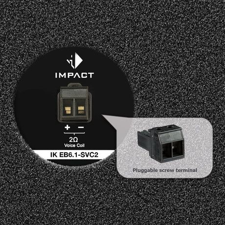 HELIX IK EB6.1 SVC2 rear panel and terminal detail vented subwoofer box 2 ohm – by MC Audio Sydney