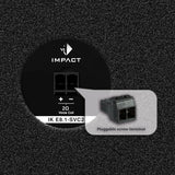 HELIX IK E8.1-SVC2 rear panel and terminal detail vented subwoofer box 2 ohm – by MC Audio Sydney