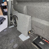 BASSER VW Amarok subwoofer enclosure rear panel and terminal detail – by MC Audio Sydney