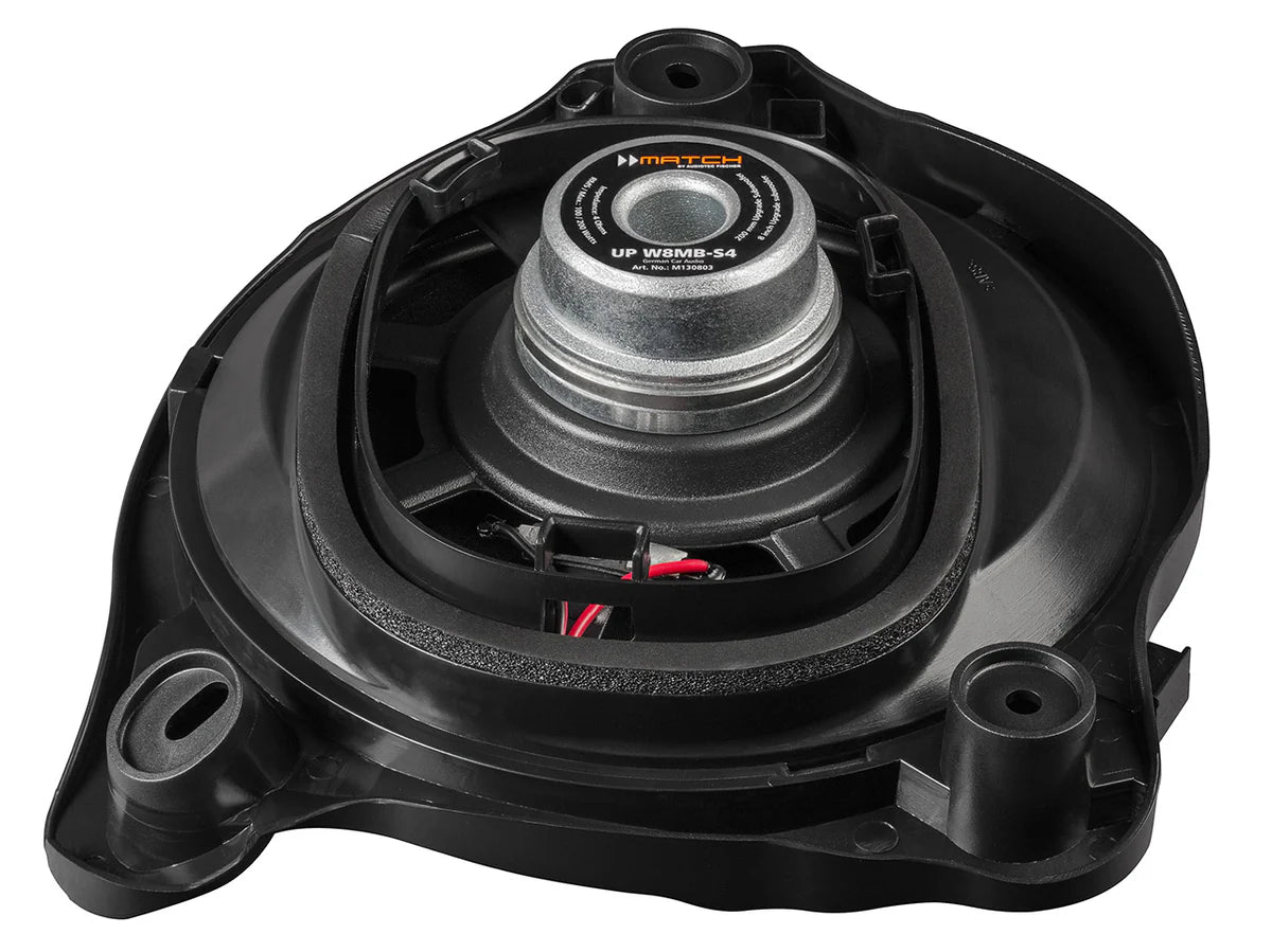 MATCH UP W8MB-S4 RHD rear motor and terminal detail 8 inch footwell subwoofer – by MC Audio Sydney