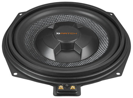MATCH UP W8BMW-S rear motor and terminal detail 8 inch flat subwoofer 2Ω – by MC Audio Sydney