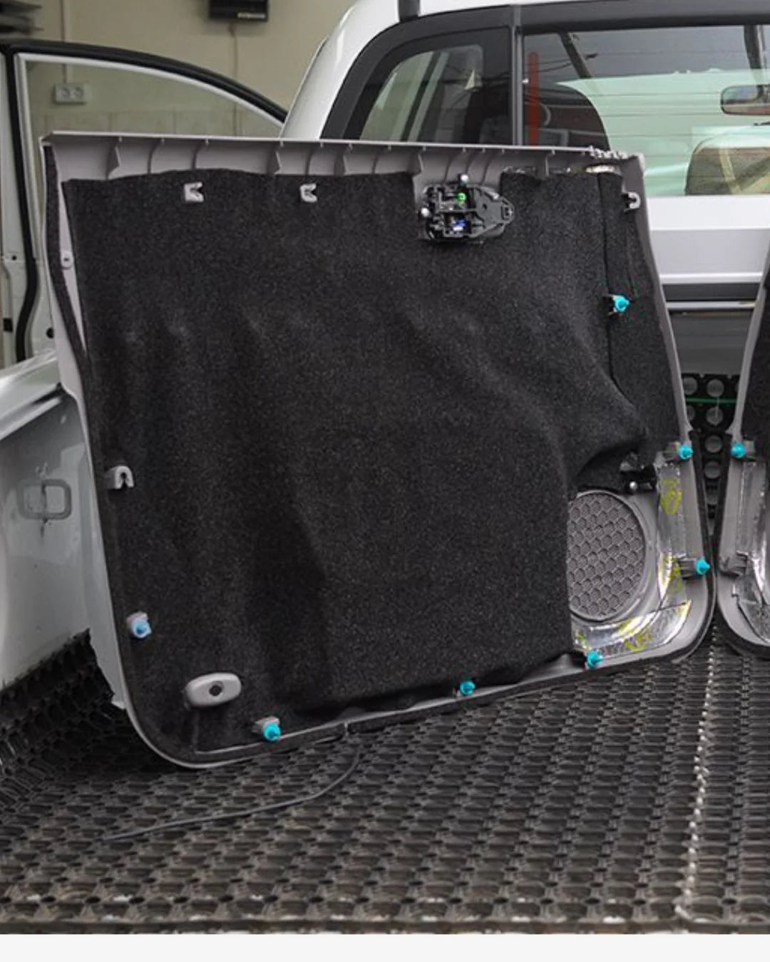 STP Biplast 10mm acoustic foam texture anti squeak material detail door panel– MC Audio Sydney