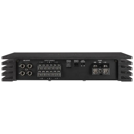 HELIX P SIX DSP Ultimate top view – 6-channel amplifier with integrated 10-channel DSP by MC Audio Sydney