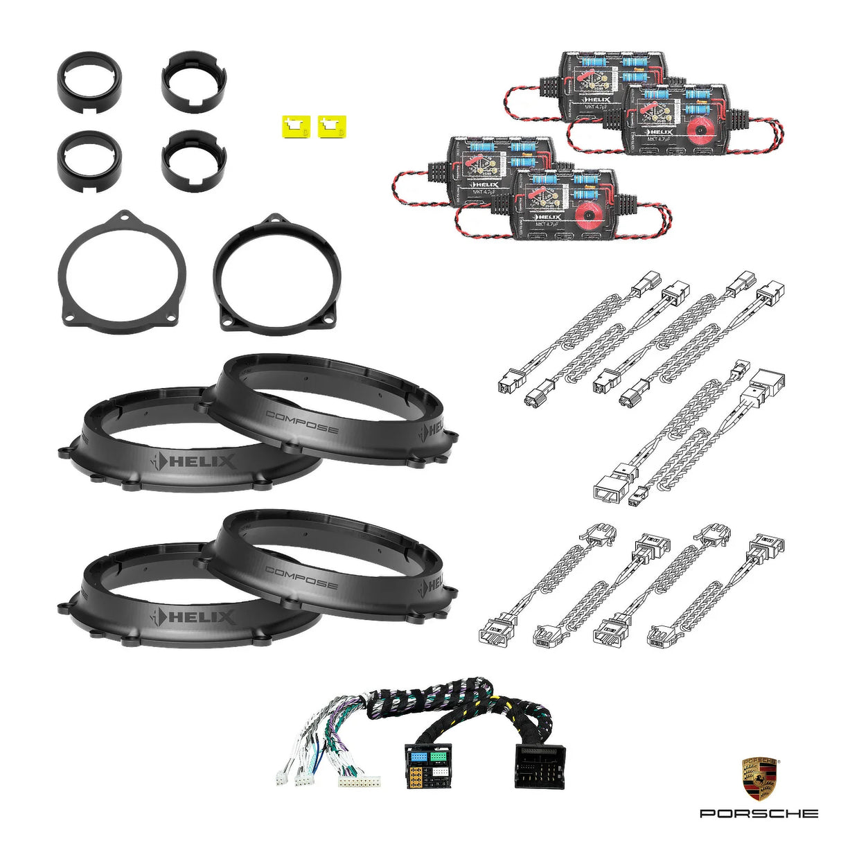 Plug and play HELIX Ci3 speaker and DSP amplifier upgrade for Porsche Cayenne 9YA 536 – MC Audio Sydney