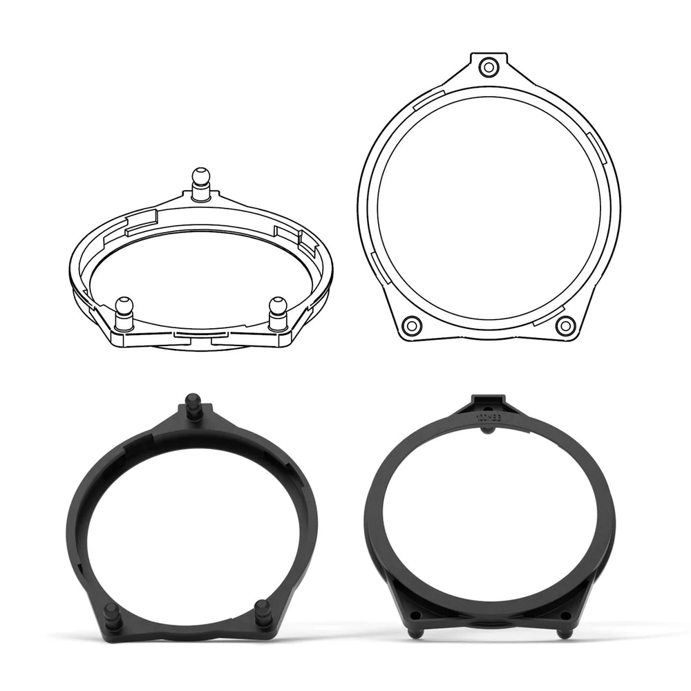 HELIX FlexMount CFMK100 pair of speaker adapters included – by MC Audio Sydney