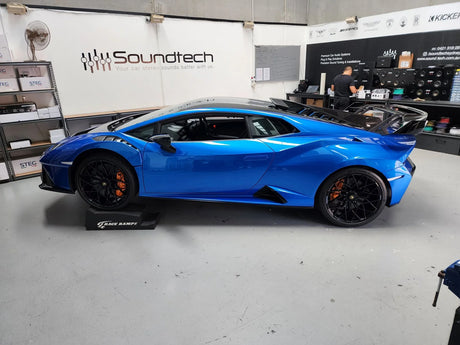 HELIX Ci7 high-end DSP amplified audio system for Lamborghini Huracán – MC Audio Sydney
