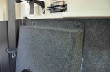 BASSER Hilux under seat 10 inch subwoofer enclosure fitment detail – MC Audio Sydney