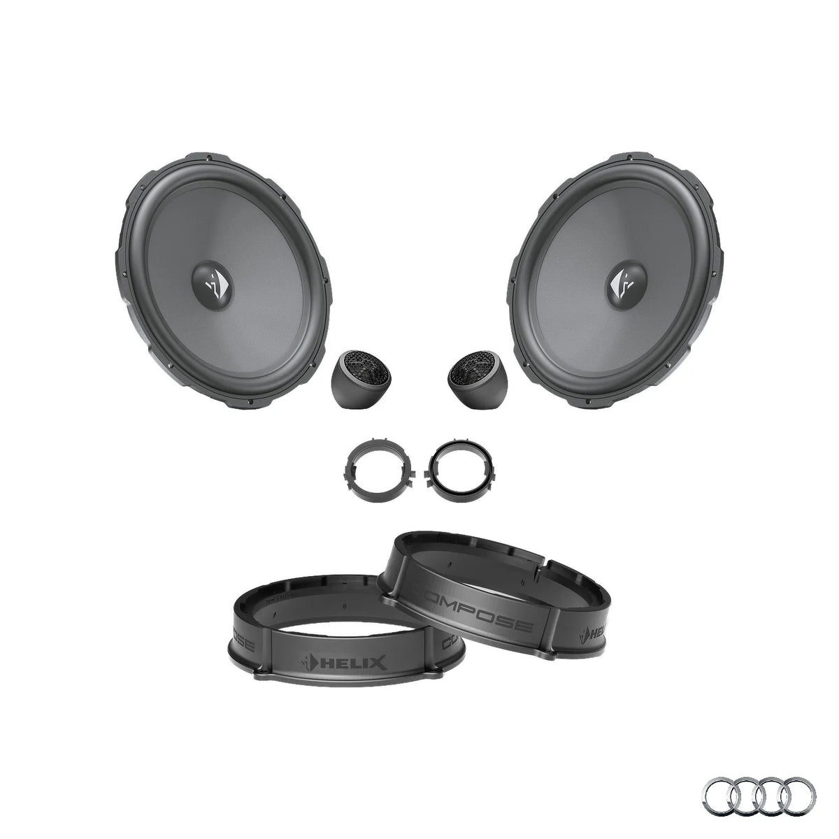 HELIX Ci3 front speaker upgrade package for Audi A1 GB factory audio system – MC Audio Sydney