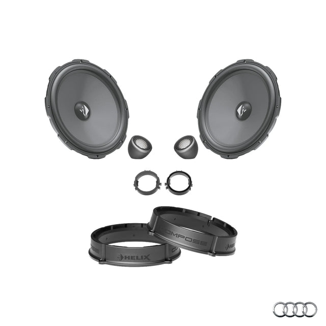 HELIX Ci3 Ci5 front speaker upgrade package for Audi Q2 GA factory audio system – MC Audio Sydney