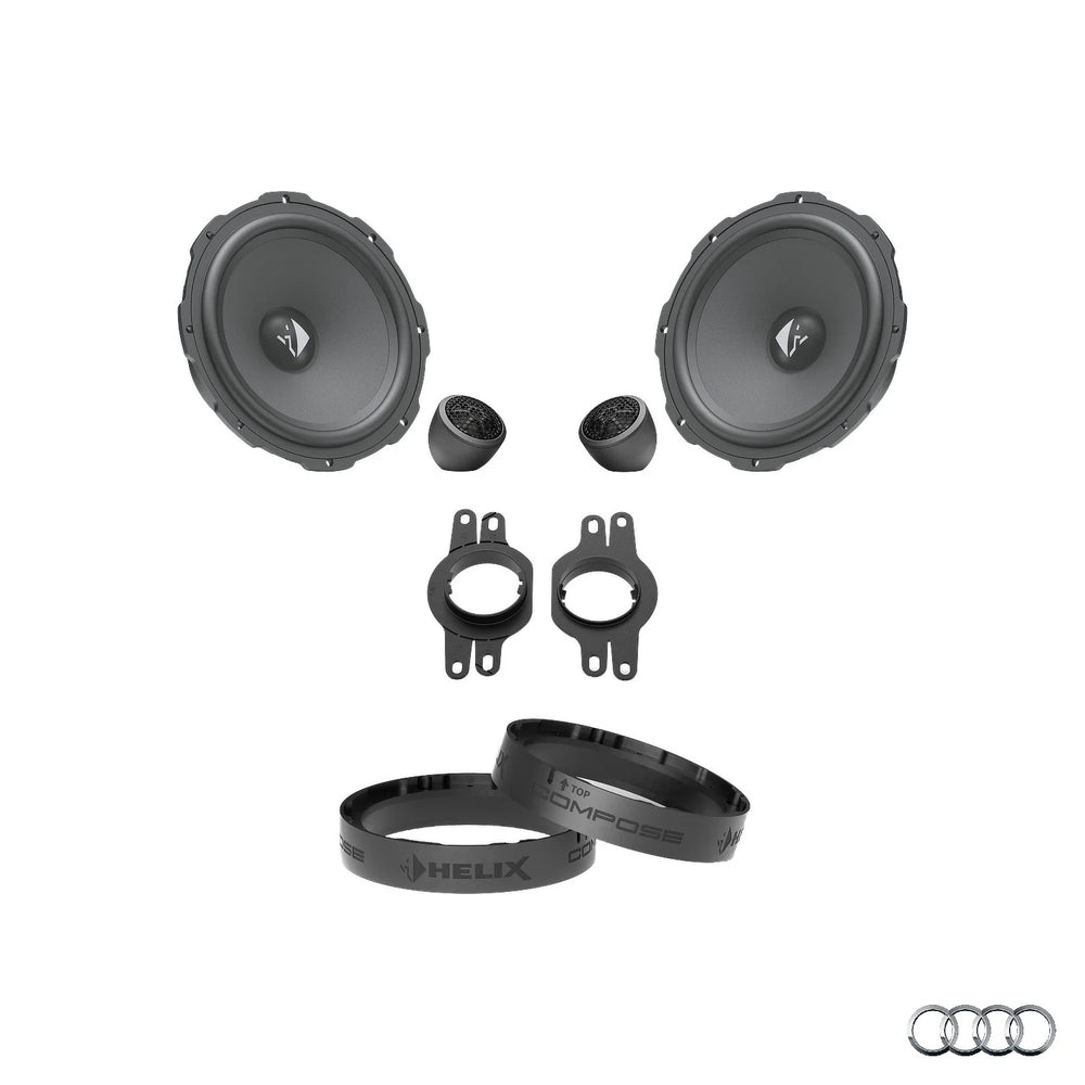 HELIX Ci3 front speaker upgrade package for Audi Q4 e-tron factory audio system – MC Audio Sydney
