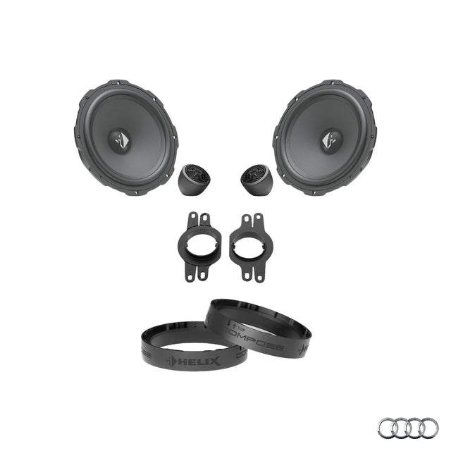 HELIX Ci3 front speaker upgrade package for Audi Q4 e-tron factory audio system – MC Audio Sydney