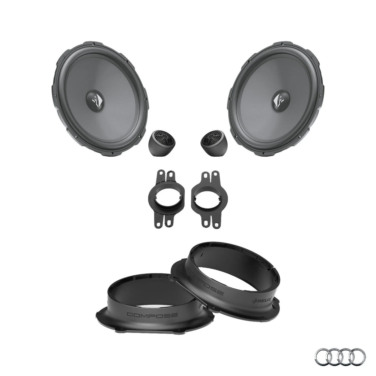 HELIX Ci3 front speaker upgrade package for Audi Q7 4M factory audio system – MC Audio Sydney
