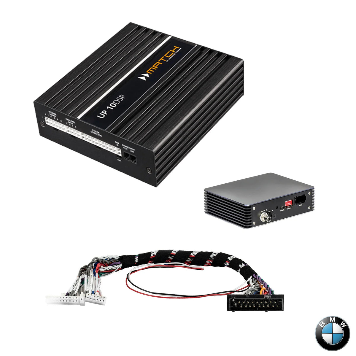 MATCH UP 10DSP amplifier and plug and play harness for BMW Harman Kardon S0688 F Generation – MC Audio Sydney