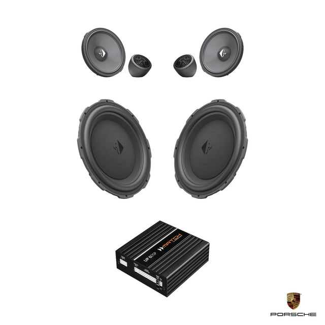 HELIX Ci3 and Ci5 front speaker DSP amplified package with extra bass for Porsche Boxster 982 718 – MC Audio Sydney