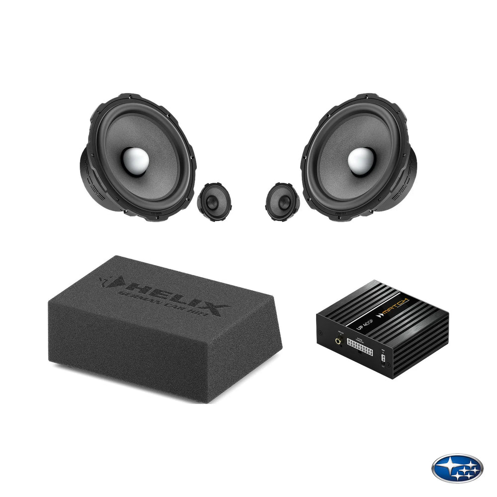 HELIX Ci5 front speaker and subwoofer DSP amplified upgrade package for Subaru Outback – MC Audio Sydney