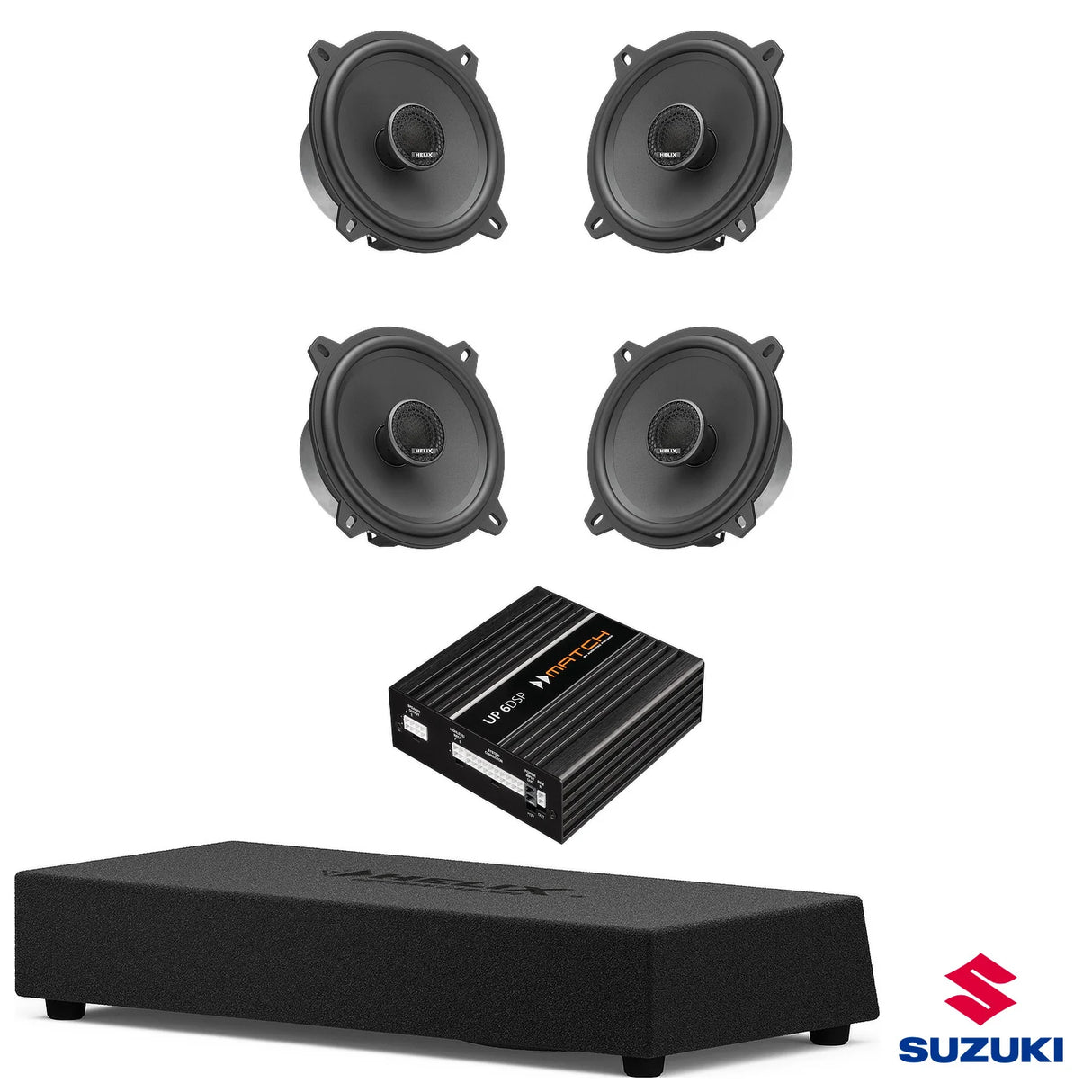 Suzuki Jimny XL MATCH UP 6DSP HELIX Ci3 speaker and subwoofer amplified package – MC Audio Sydney