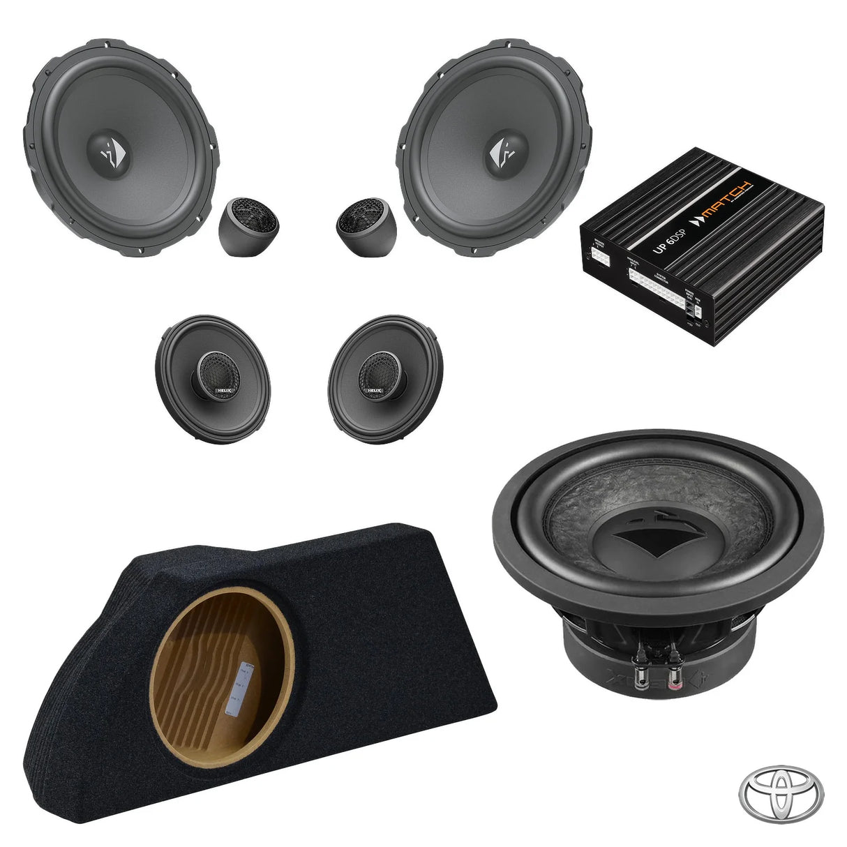 HELIX Ci3 speaker and left-side subwoofer DSP amplified package for Toyota GT86 and GR86 – MC Audio Sydney