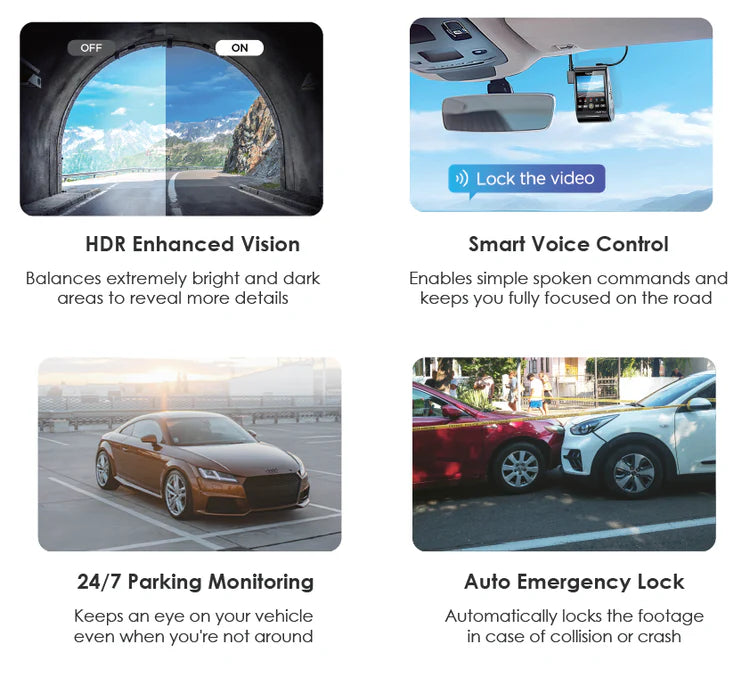 VIOFO A229 PLUS 2CH Dual Channel 2K Front + 2K Rear HDR Dashcam System with Dual Sony STARVIS 2 Sensors
