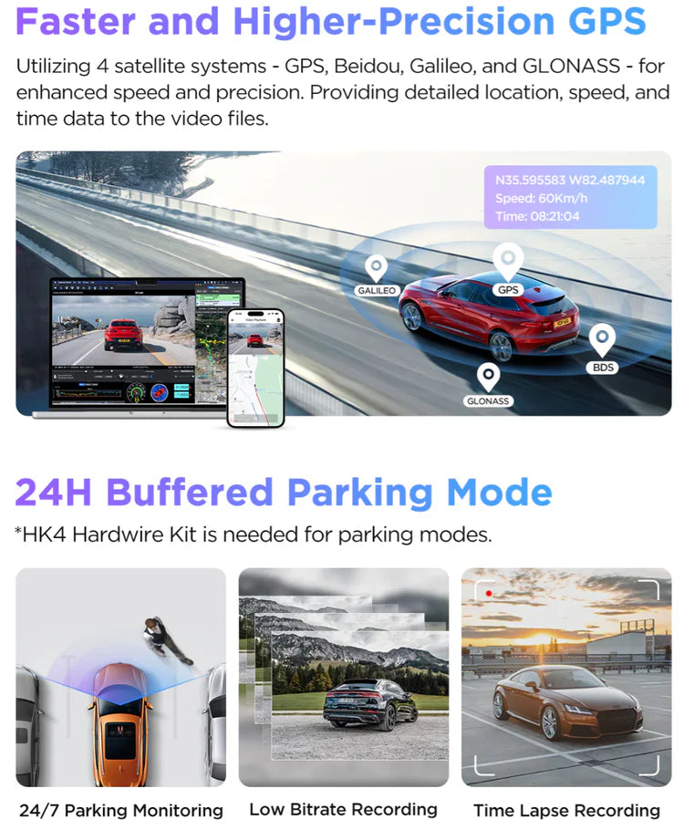 VIOFO A229 PRO 1CH Single Channel 4K HDR Front Dashcam System with Sony STARVIS 2 Sensor