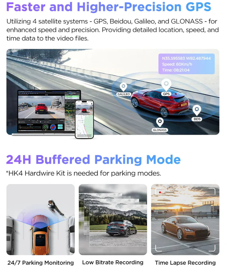 VIOFO A229 PRO 1CH Single Channel 4K HDR Front Dashcam System with Sony STARVIS 2 Sensor