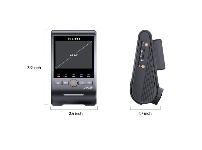 VIOFO A329S 1CH Single Channel 4K 60FPS Front HDR Dashcam System with Sony STARVIS 2 Sensor