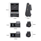 VIOFO A329T 3CH Triple Channel 4K Front + 2K Telephoto + 2K Rear HDR Dashcam System
