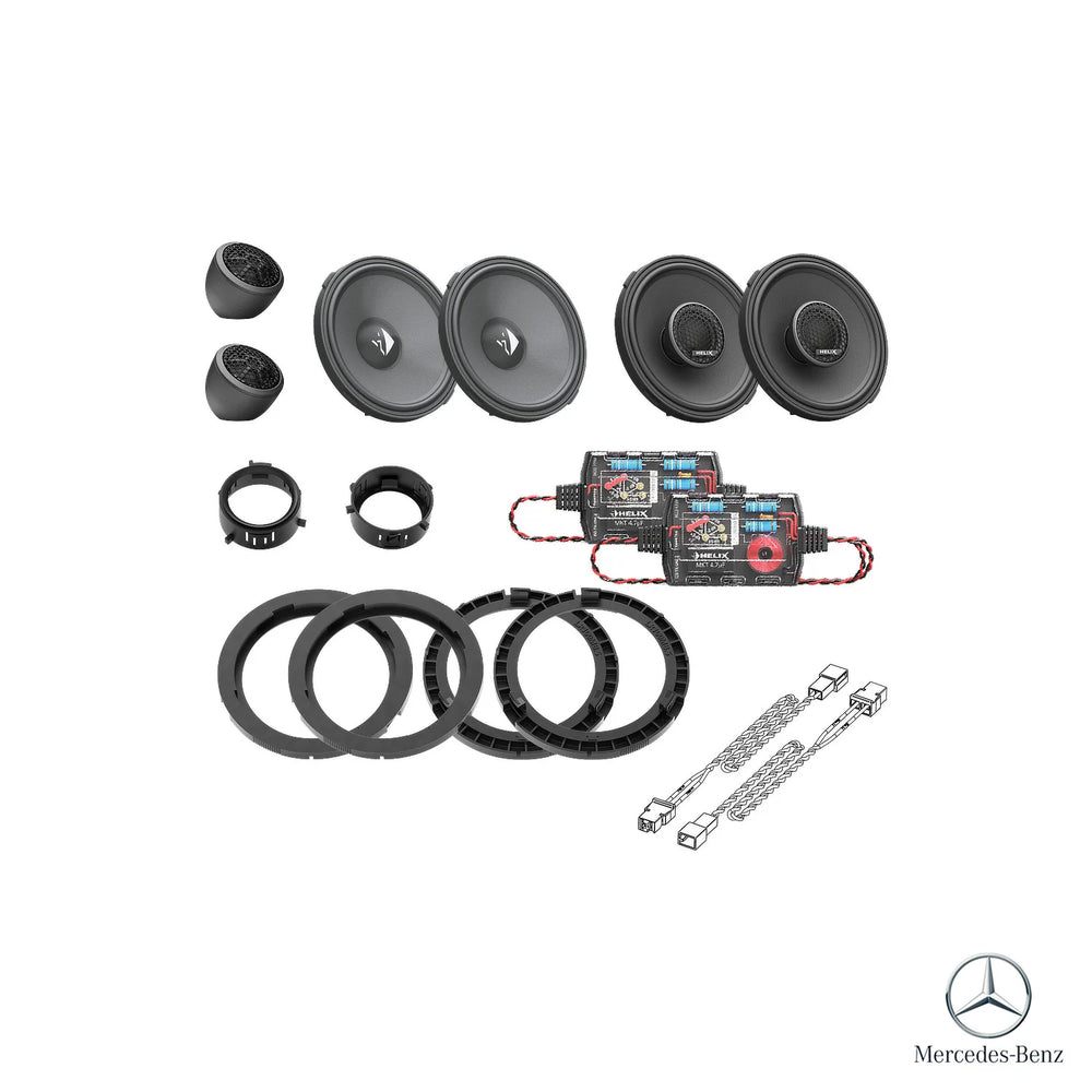 HELIX Ci3 plug and play speakers for Mercedes-Benz C-Class W206 OEM audio – MC Audio Sydney
