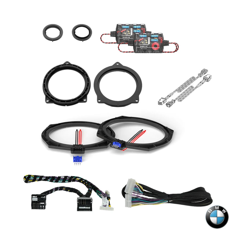 HELIX Ci3 Ci5 DSP amplified front speaker and underseat subwoofer upgrade for BMW F Generation Basic Sound requiring tweeter pods – MC Audio Sydney